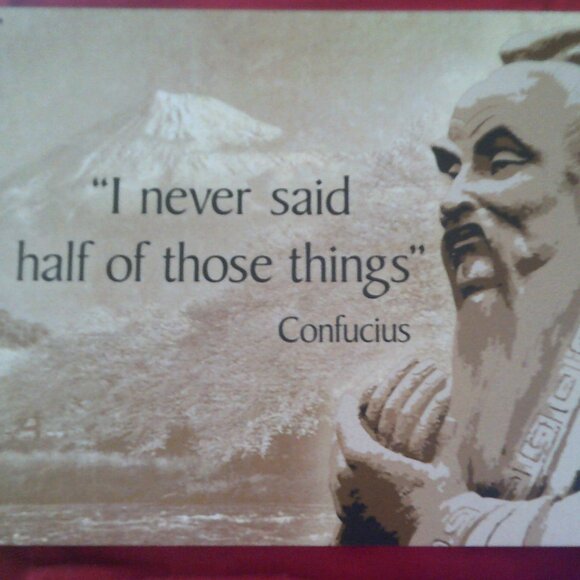 Confucius Quote I Never Said Half Those Things Funny Retro Decor Metal Tin Sign - Picture 1 of 4